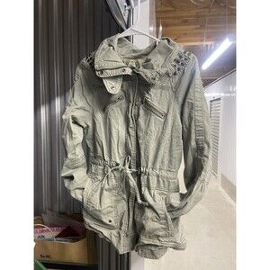 Jacket Womans, Green Military Style Color Size M, Material Girl